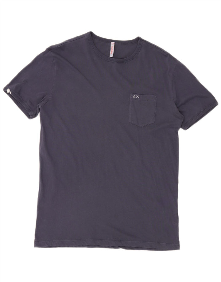 SUN68 Camiseta para hombre Top Medium Azul marino Algodón