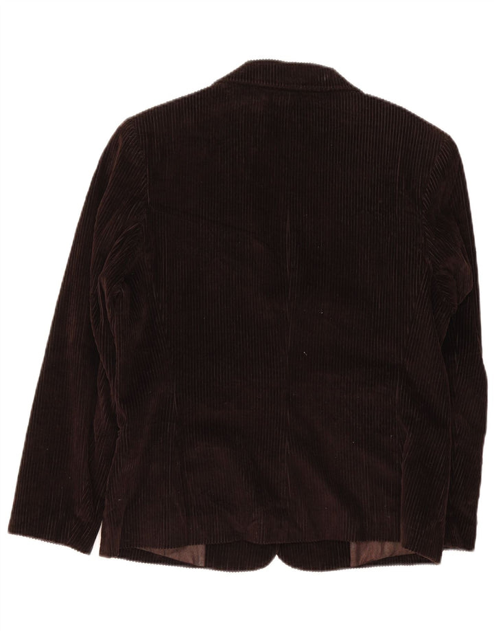 Sisley Chaqueta Blazer de Pana con 2 Botones para Mujer UK 46 Grande Algodón Marrón