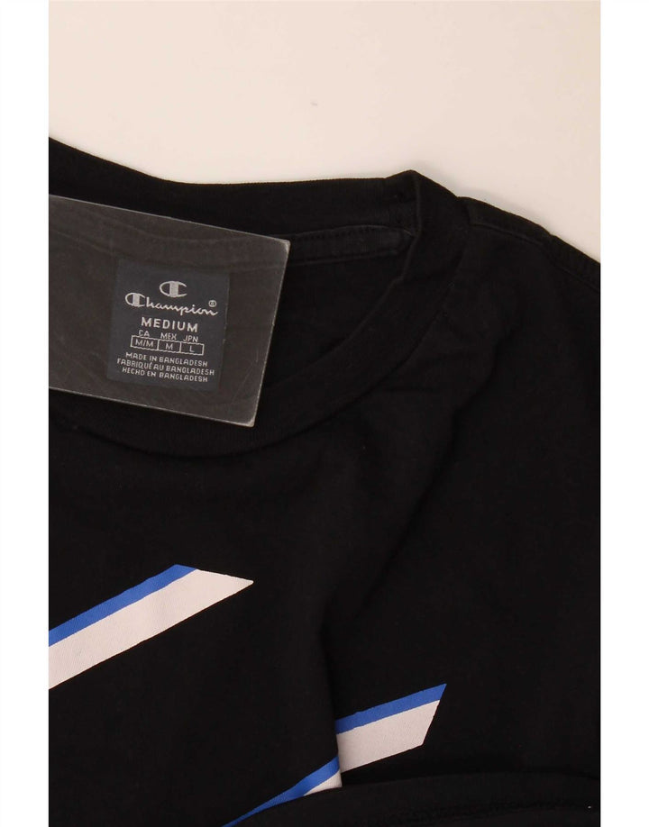 Champion Camiseta Gráfica para Hombre Top Mediano Negro
