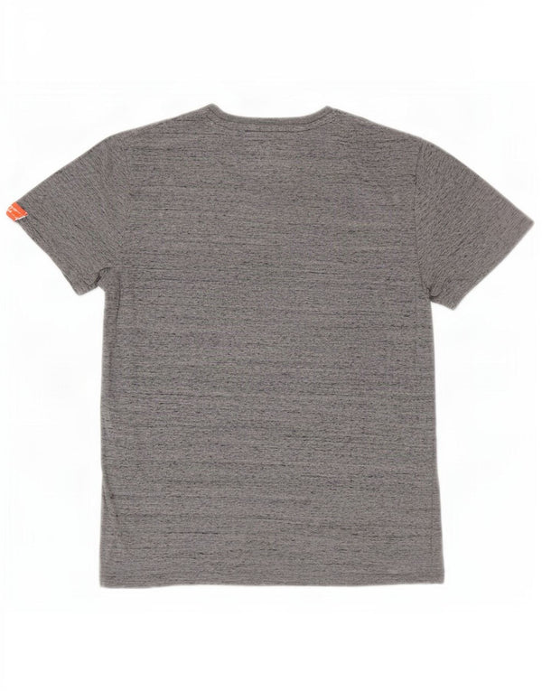 Superdry Camiseta para hombre Top Small de algodón moteado gris