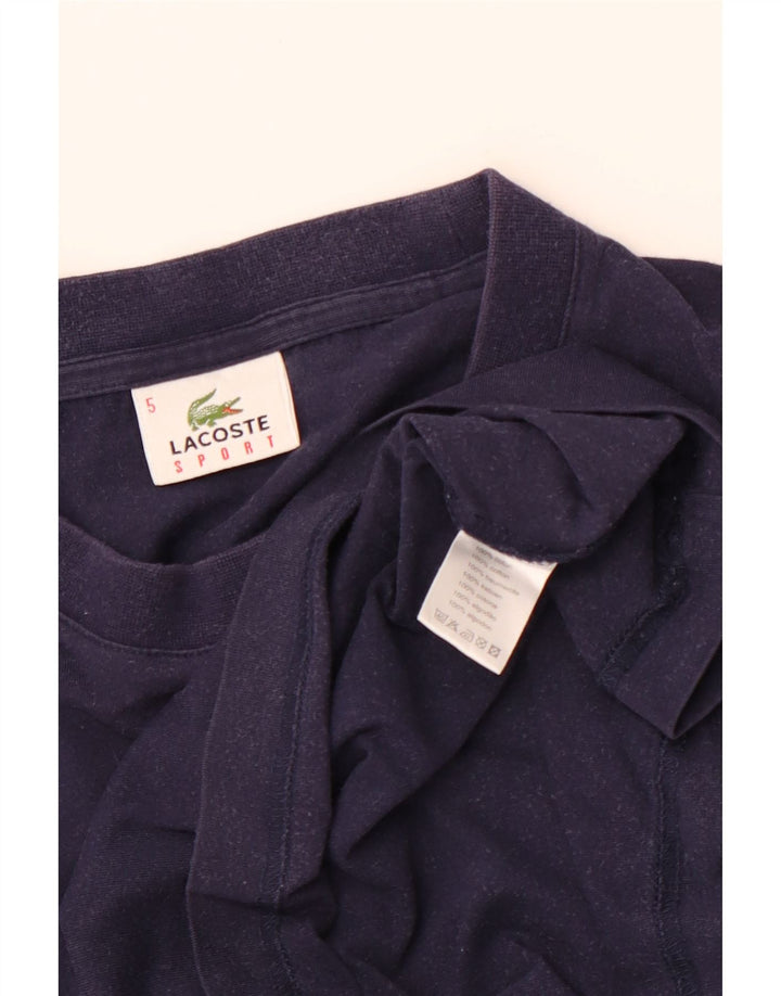 LACOSTE Camiseta para hombre Talla superior 5 Grande Azul marino Algodón