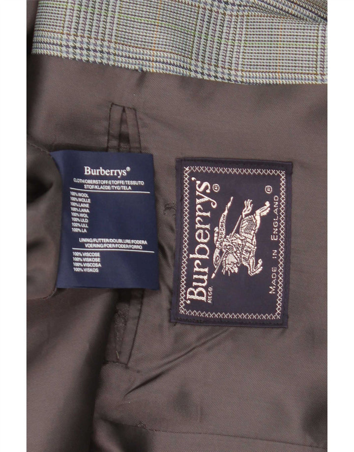 Burberrys Chaqueta tipo blazer de 2 botones para hombre Reino Unido 40 Lana de pata de gallo gris grande