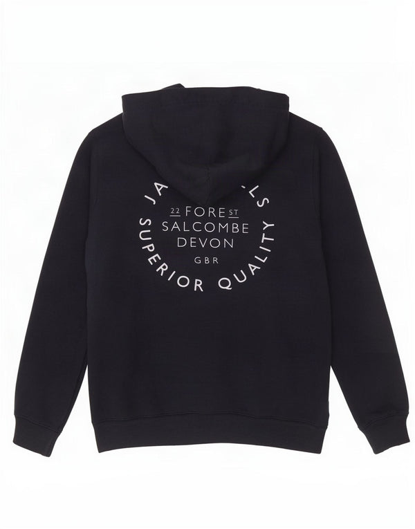 Jack Wills Womens Graphic Hoodie Jumper UK 10 Small Navy Blue Cotton