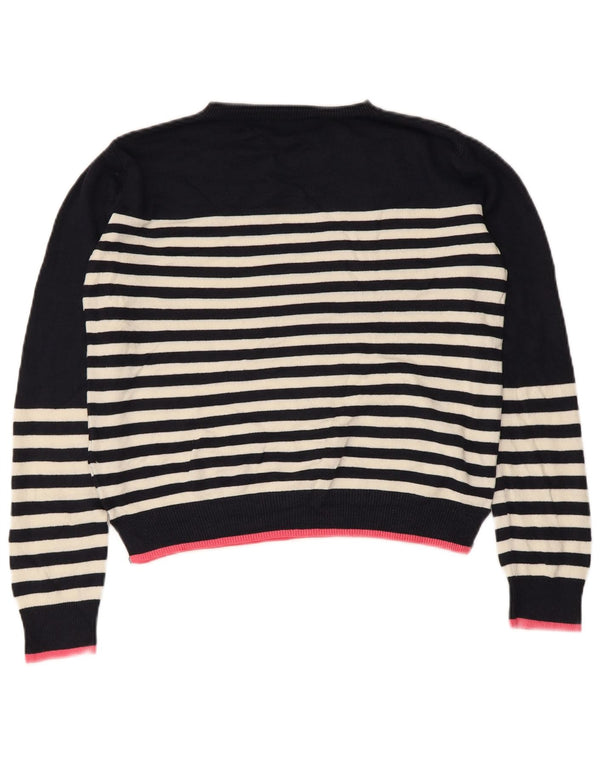 Marks & Spencer Suéter Corto con Cuello Redondo para Mujer UK 8 Small Azul Marino