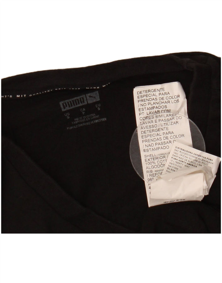 Puma Hombre Camiseta Gráfica Top Small Negro Floral Algodón Naturaleza