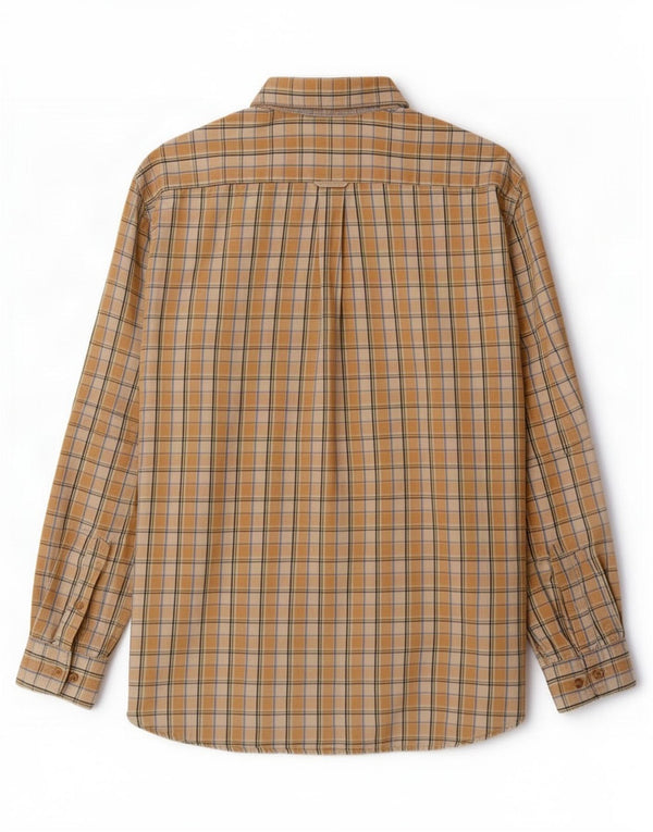 Camisa Barbour Hombre XL Algodón Cuadros Amarillos