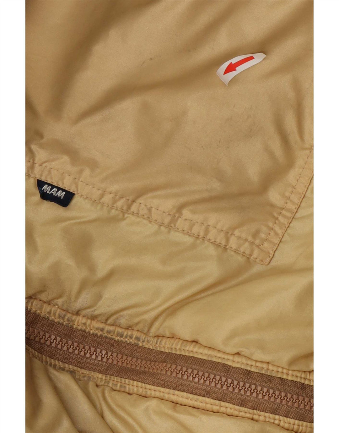 Vintage hombres reversible chaqueta bomber Reino Unido 36 pequeño beige