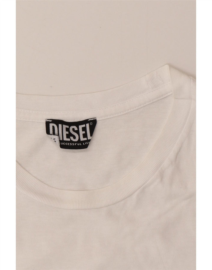 DIESEL Camiseta Gráfica Top Medium Blanco Hombre