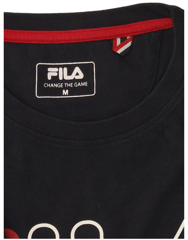 Fila Hombre Graphic Camiseta Top Medium Azul Marino