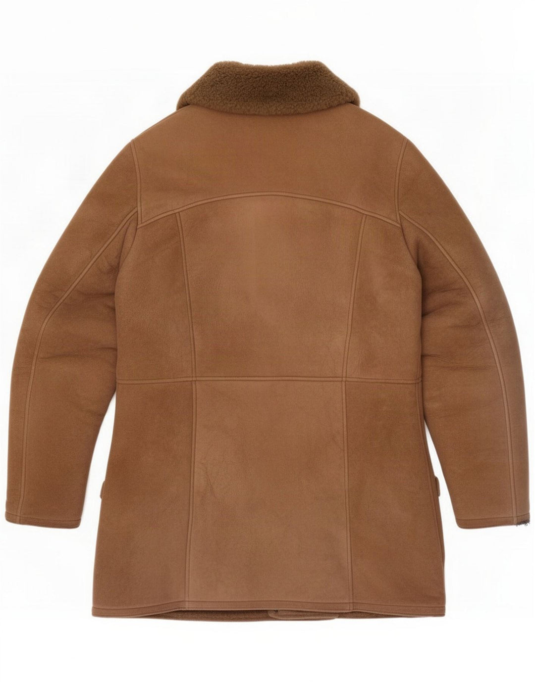 Chaqueta de piel de oveja vintage para hombre UK 36 Small Brown