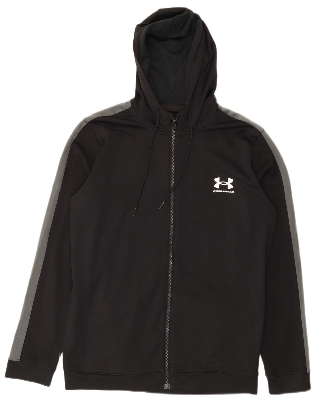 Under Armour Sudadera con capucha y cremallera para hombre Poliéster con bloques de color negro mediano