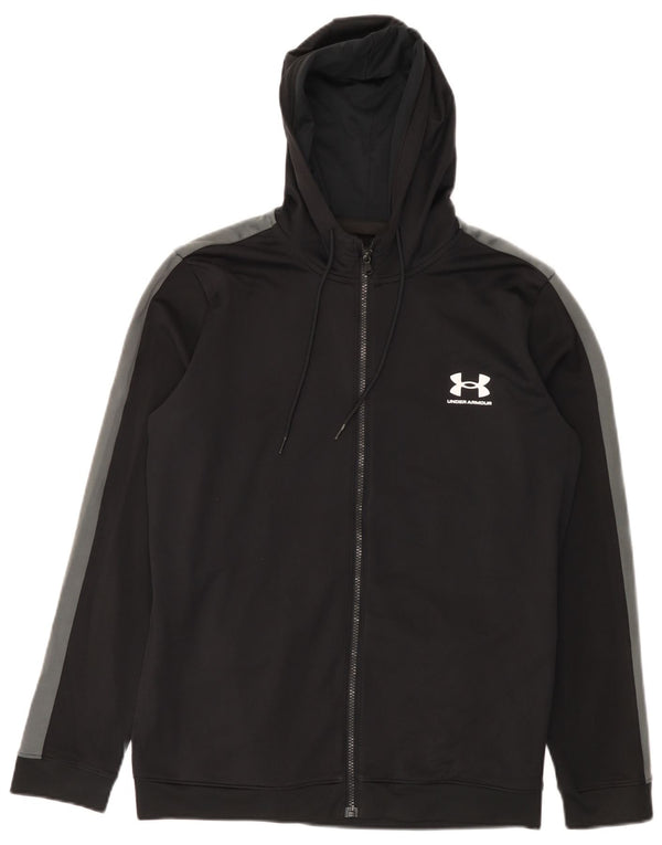 Under Armour Sudadera con capucha y cremallera para hombre Poliéster con bloques de color negro mediano