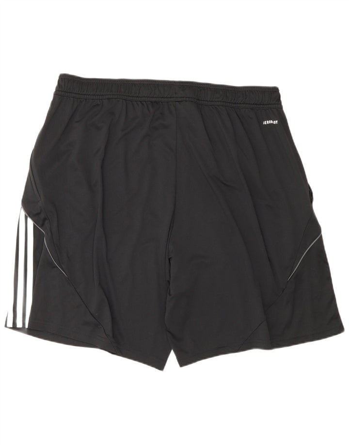 Adidas Pantalones cortos deportivos de ajuste regular para hombre 2XL Poliéster negro
