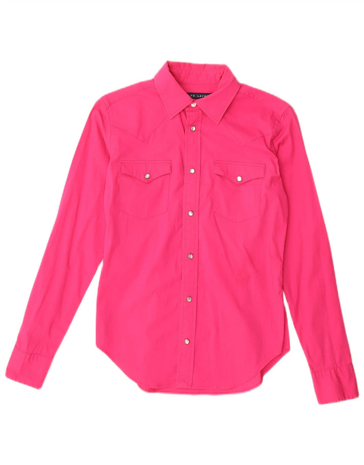Ralph Lauren Camisa Slim Fit para Mujer US 4 Small Pink