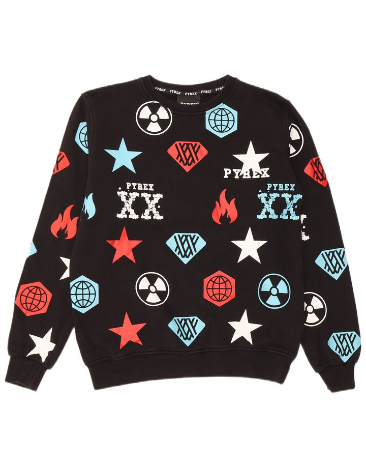 Pyrex Sudadera gráfica para niños 13-14 años 2XL Algodón negro
