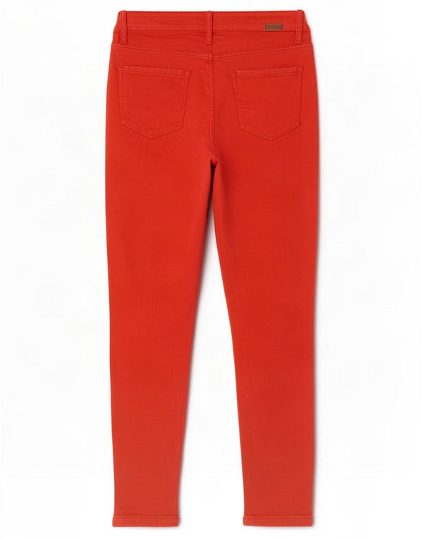 Massimo Dutti Vaqueros Pitillo Mujer EU 38 Small W28 L24 Algodón Rojo