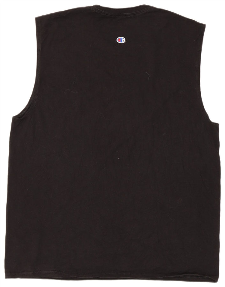 Champion Camiseta sin mangas gráfica para hombre XL Algodón negro