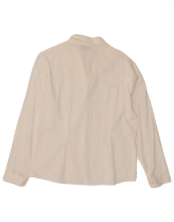 Vintage mujer camisa Reino Unido 16 grande blanco