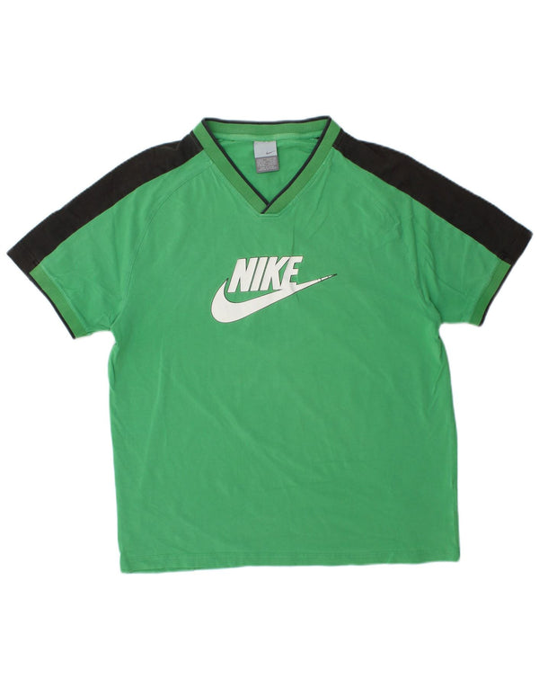 NIKE Camiseta gráfica para hombre UK 39/41 Medium Green Colourblock
