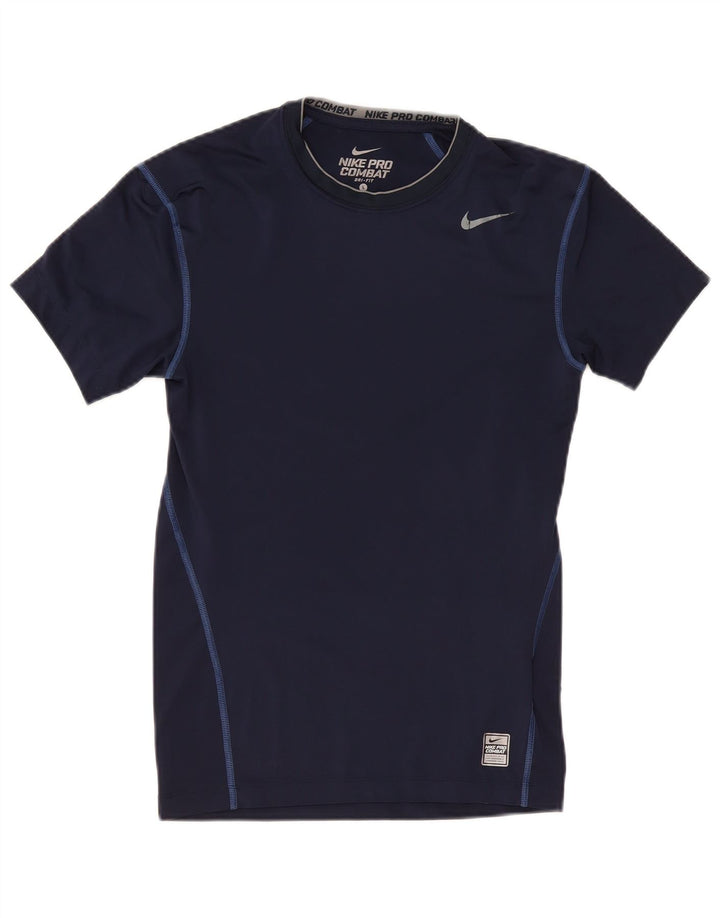 Camiseta Nike Pro Combat para hombre, talla grande, poliéster azul marino