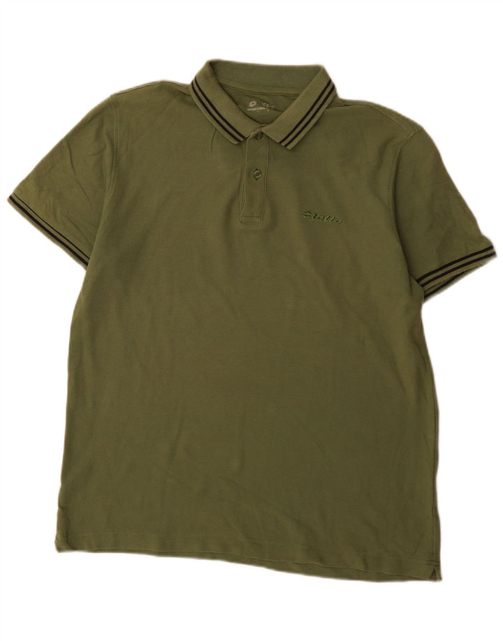 Lotto Polo Regular Fit para Hombre Verde Grande