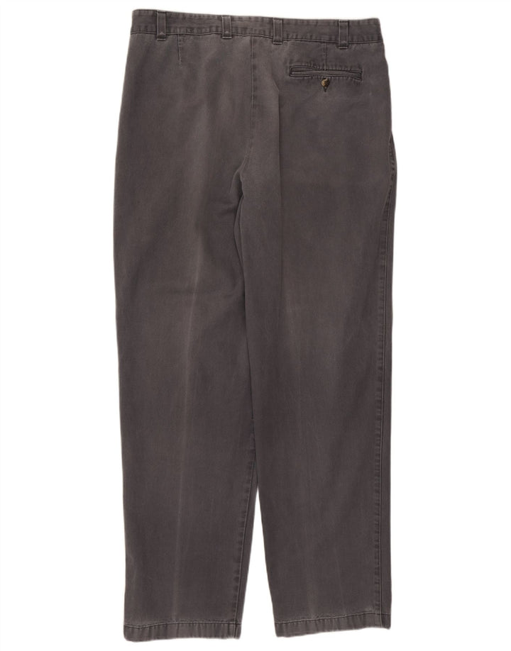 Marks & Spencer Pantalón chino con pinzas para hombre W38 L33 Algodón gris