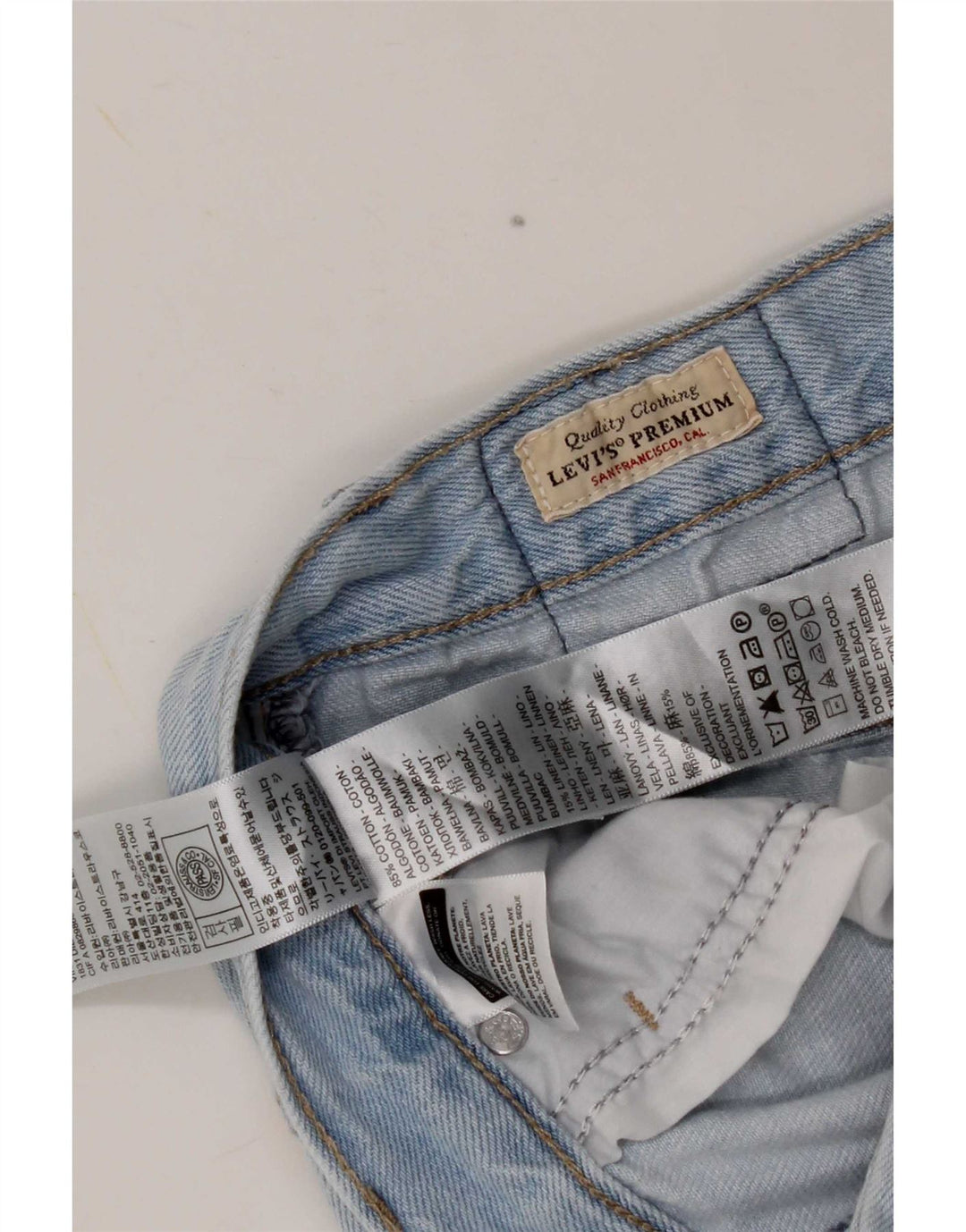 Levi's Vaqueros Rectos XL Mujer W23 L29 Algodón Azul