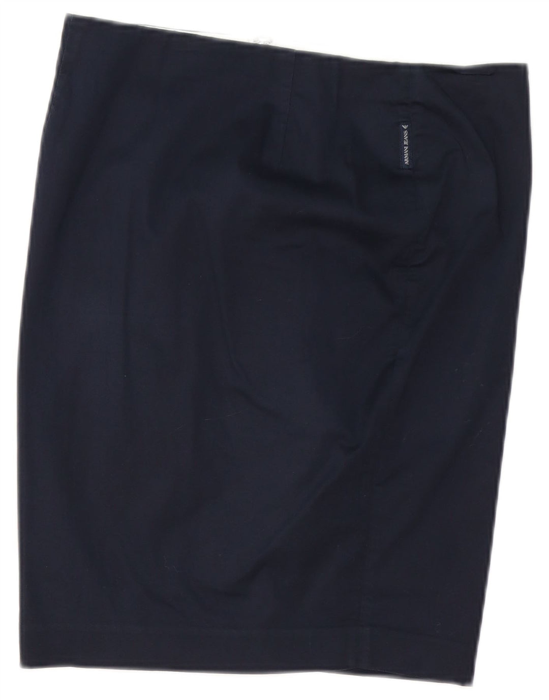 Armani Falda Recta Mujer EU 40 Mediana W30 Azul Marino Algodón