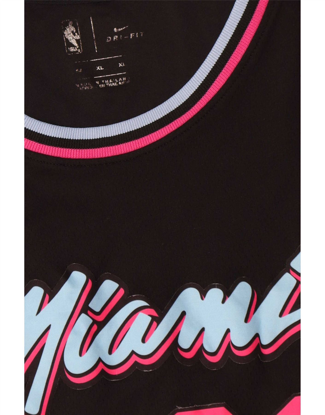 Nike Miami Graphic Camiseta Top XL Negro Rayas Poliéster