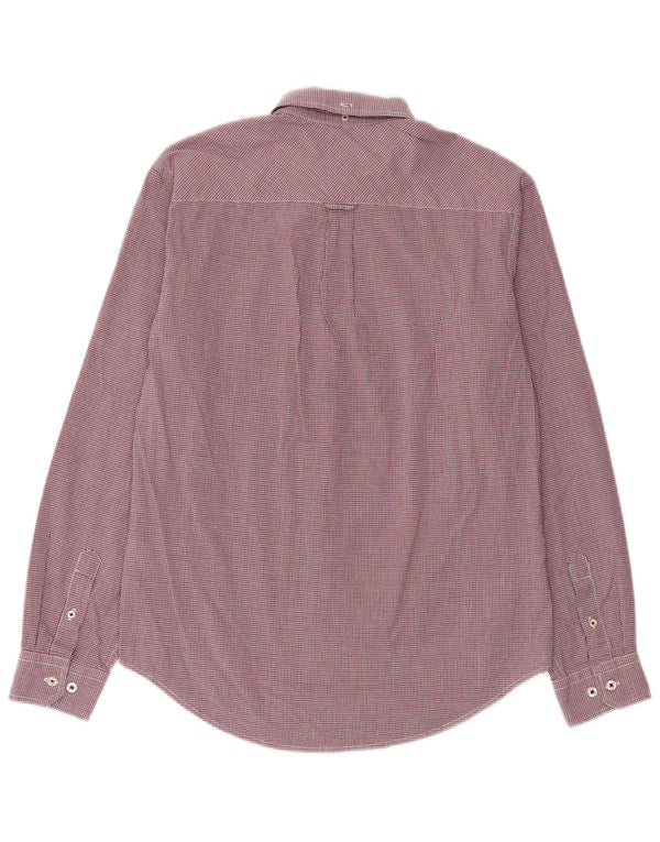 Camisa Ben Sherman para hombre de algodón a cuadros rojos medianos