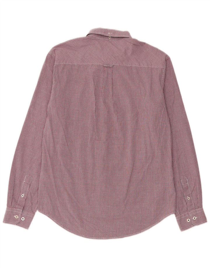 Camisa Ben Sherman para hombre de algodón a cuadros rojos medianos