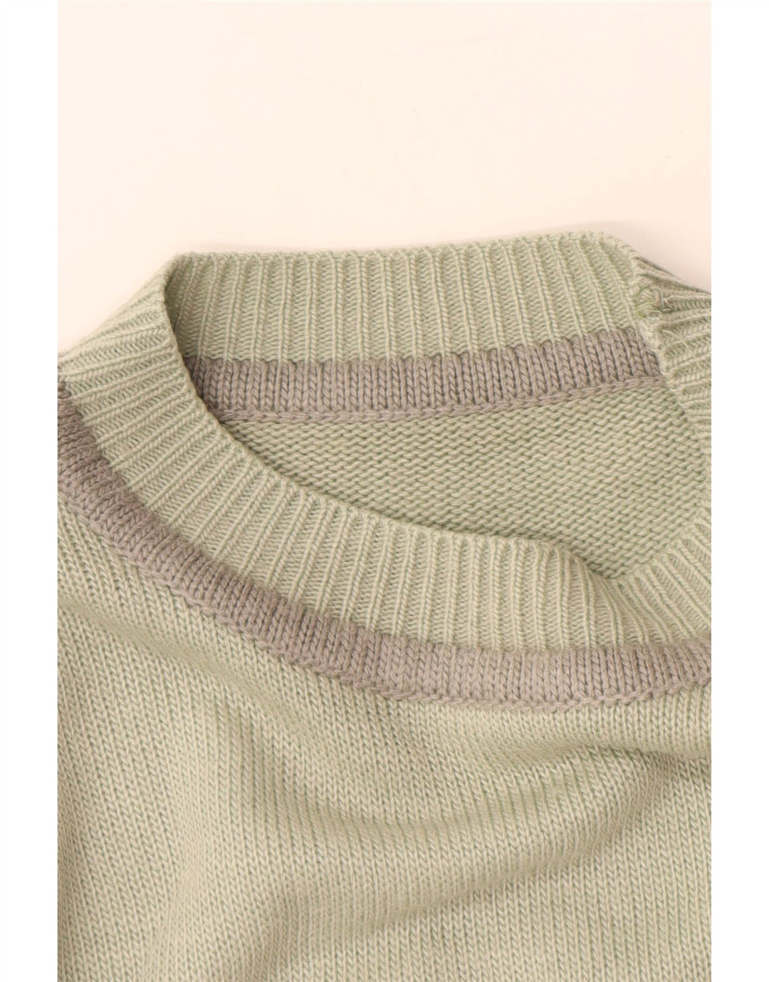 VINTAGE suéter de jersey de cuello de tortuga para mujer Reino Unido 16 estampado animal verde grande