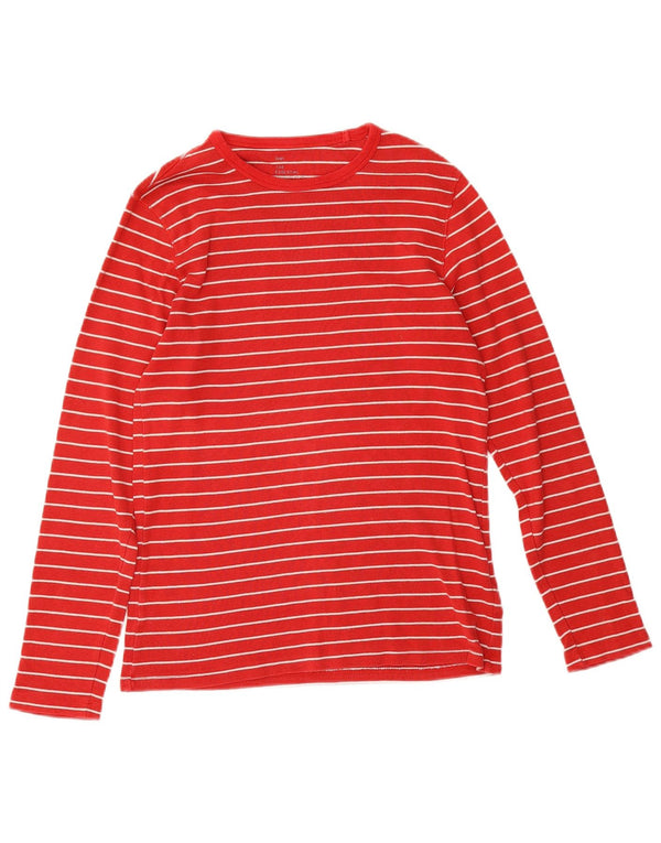 Gap Hombre Top Manga Larga XS Algodón A Rayas Rojas