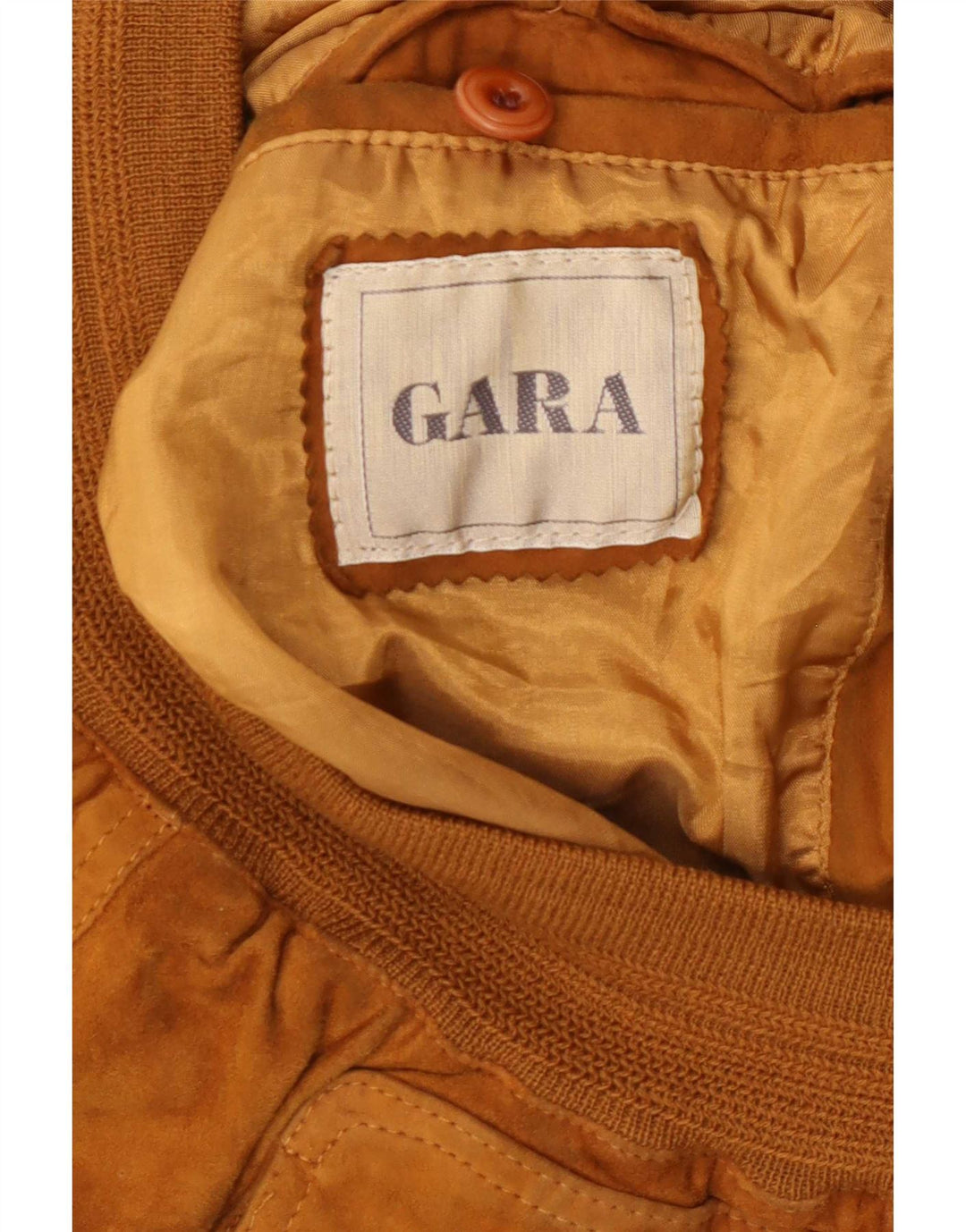 Chaqueta bomber de ante Gara para hombre IT 48 Cuero beige medio