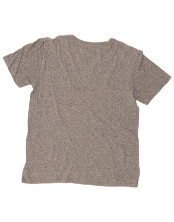 Nike Camiseta con gráfico de corte atlético para hombre Top pequeño gris moteado