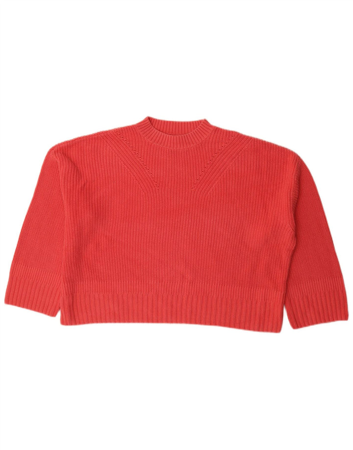 BARBOUR Suéter extragrande con cuello redondo para mujer UK 12 Medium Pink