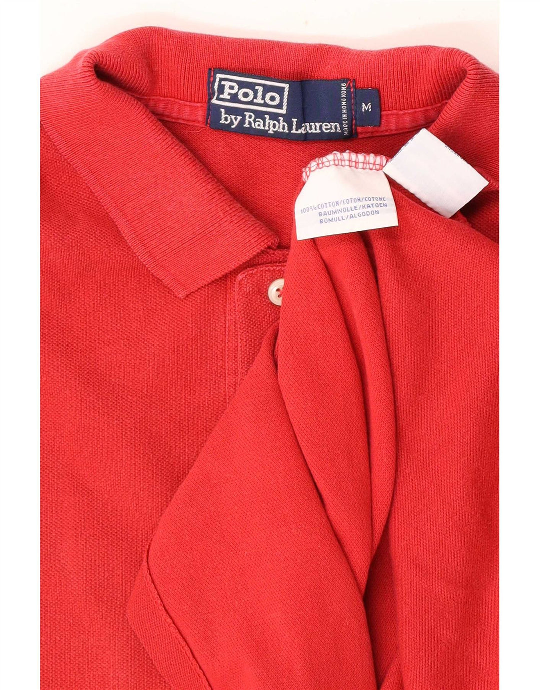 Camisa Polo Ralph Lauren Hombre Algodón Rojo Mediano