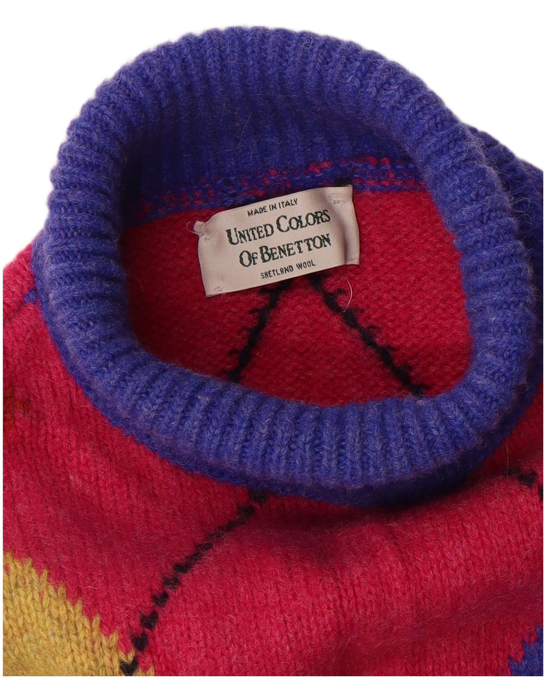 Benetton Jersey De Cuello Vuelto para Mujer UK 46 Large Multicolor