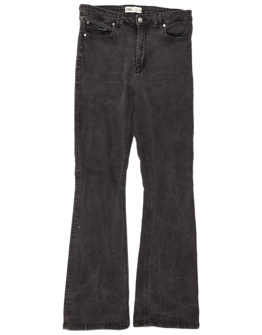Zara Vaqueros Acampanados Mujer EU 44 XL W34 L34 Gris