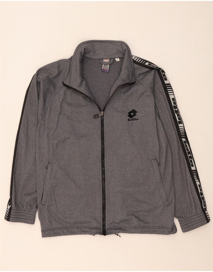 LOTTO Chaqueta superior de chándal con gráfico para hombre Poliéster moteado gris pequeño