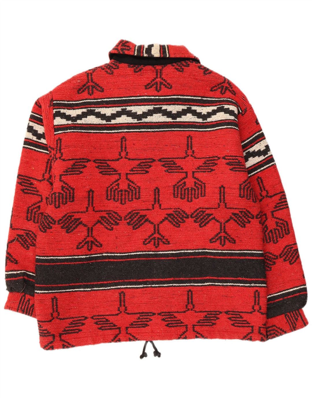 Vintage hombres cortavientos chaqueta Reino Unido 40 grande rojo geométrico tribal