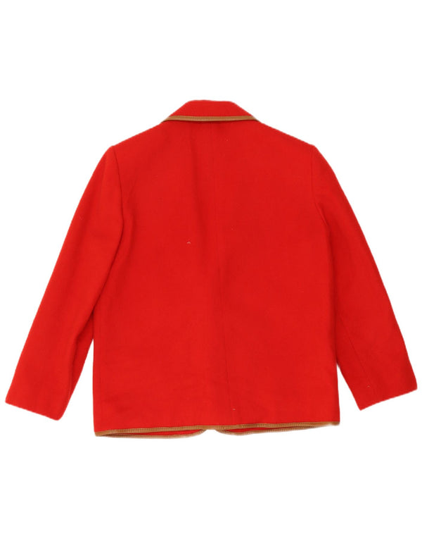 Vintage mujer 2 botones Blazer chaqueta IT 46 rojo grande