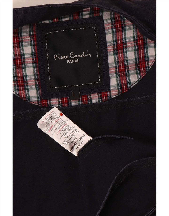 Pierre Cardin Chaqueta Bomber para Hombre UK 40 Grande Azul Marino Algodón