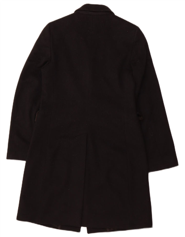BENETTON Womens Overcoat UK 10 Small Black