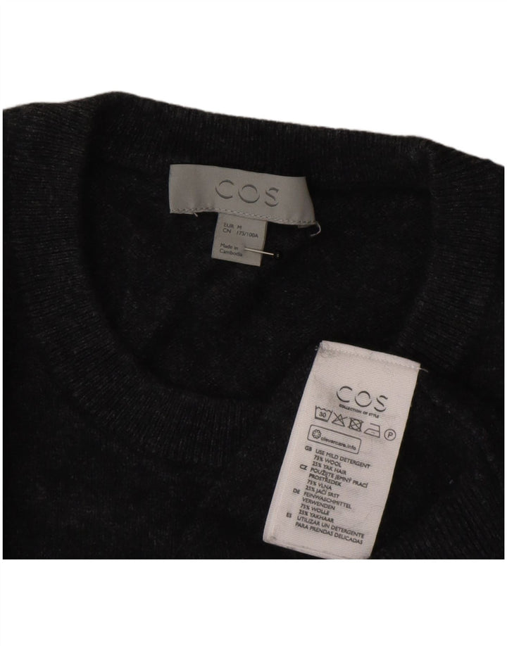 Cos suéter de cuello redondo para hombre de lana gris medio
