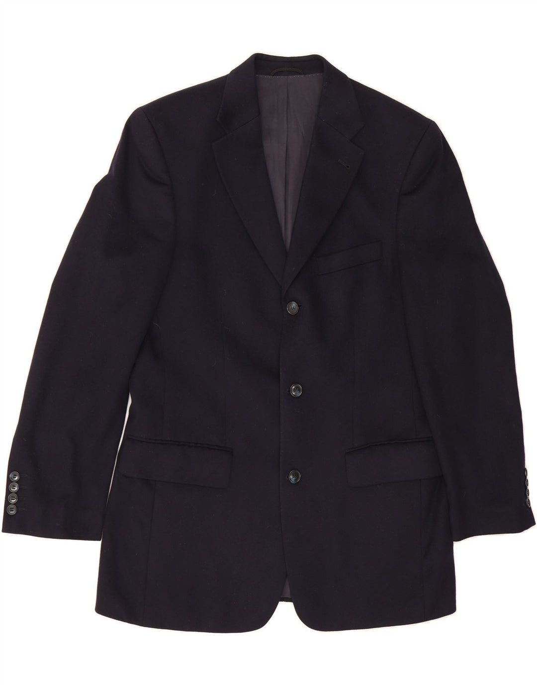 TAILOR & SON Mens 3 Button Blazer Jacket UK 38 Medium Navy Blue Cashmere Vintage Tailor & Son and Second-Hand Tailor & Son from Messina Hembry 