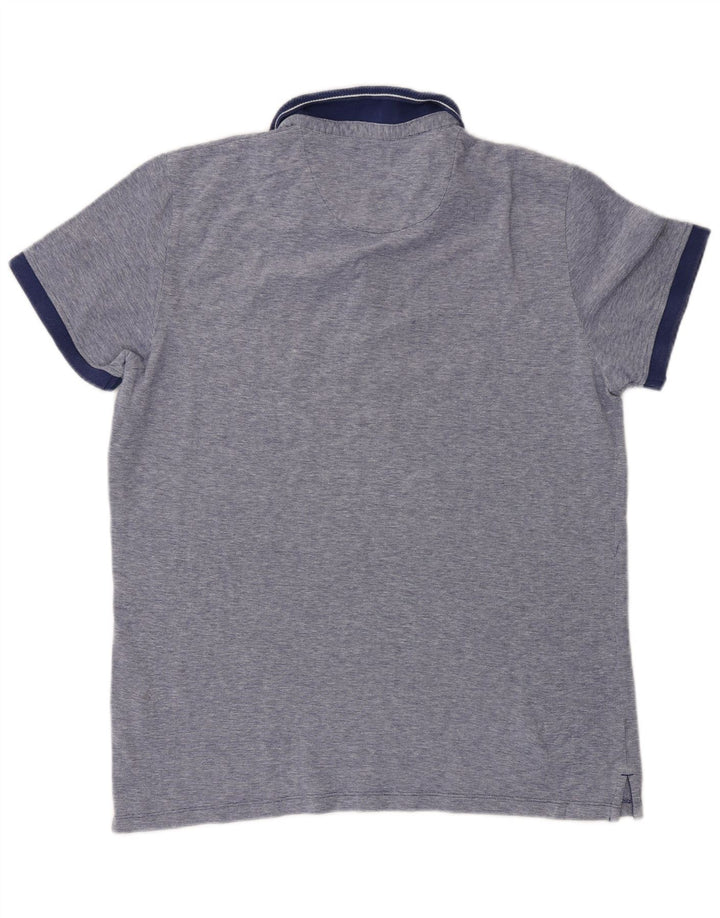 Wrangler Polo para hombre grande de algodón azul marino