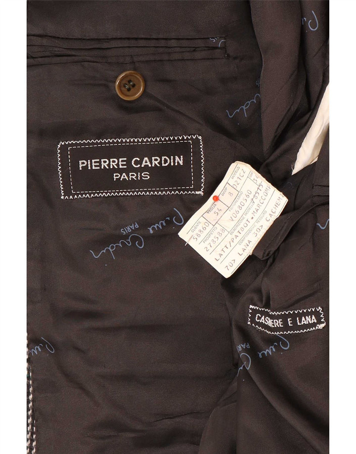 Pierre Cardin Chaqueta Blazer de 2 Botones para Hombre IT 54 2XL Gris a Cuadros Lana clásica