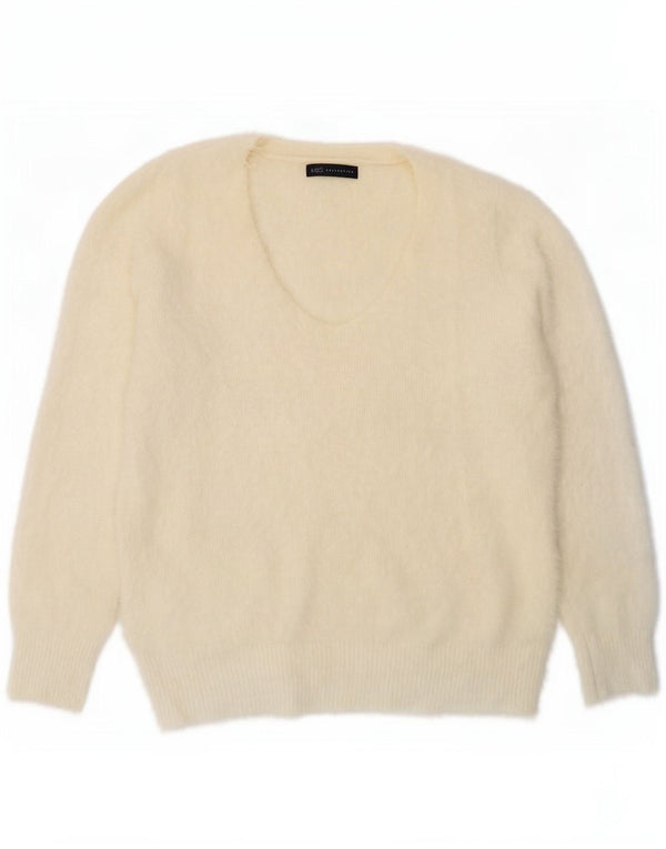 Marks & Spencer Suéter con Cuello en V para Mujer UK 46 Large Off White