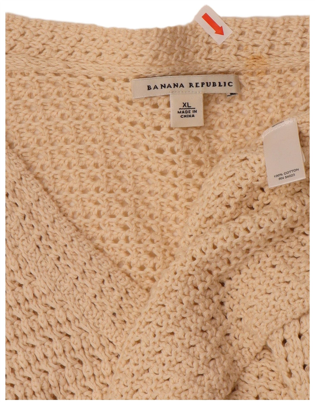 BANANA REPUBLIC Suéter Cárdigan para Mujer UK 40 XL Algodón Beige